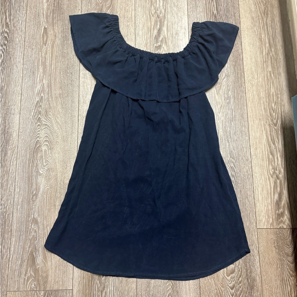 Maven west Off-Shoulder Navy Dress